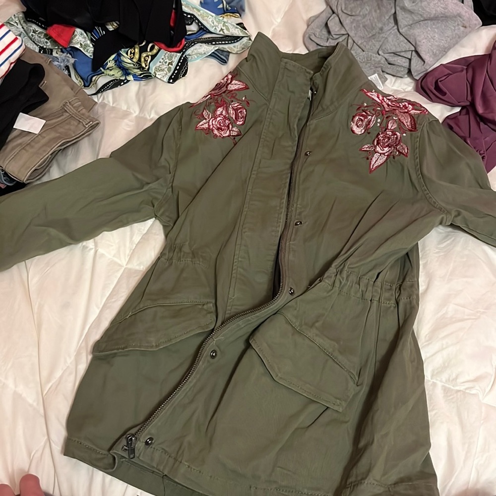 Embroidered army jacket
